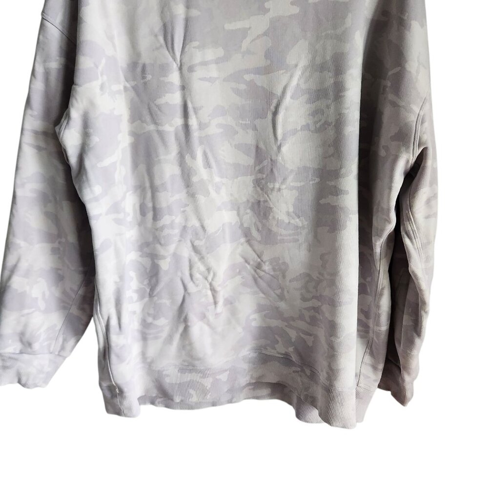 Lululemon Sweatshirt 10 Gray Lilac Camo Perfectly Oversized Crew Pullover - Picture 3 of 11
